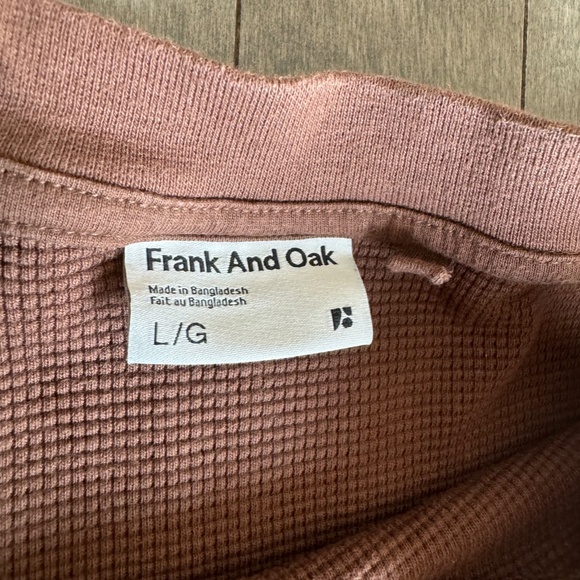 Frank & Oak Waffle Cotton Long Sleeve Women's L - Picture 2 of 4